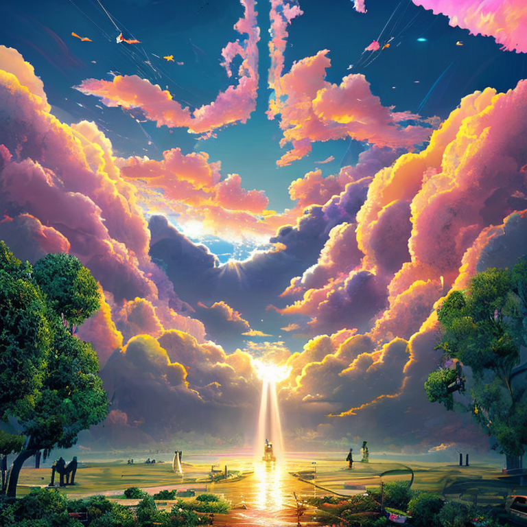 00100-3248164268-Heaven if it were cyberpunk, volumetric, neon, clouds, bright lights, angelic, beautiful scenery.png